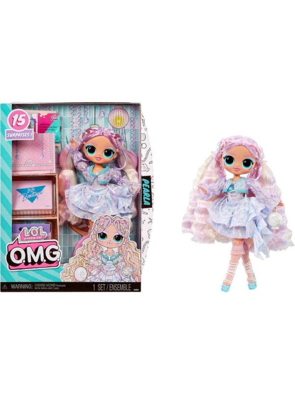 Mermaid Themed Fashion Doll with 15 Surprises, Perfect Gift for Kids 4